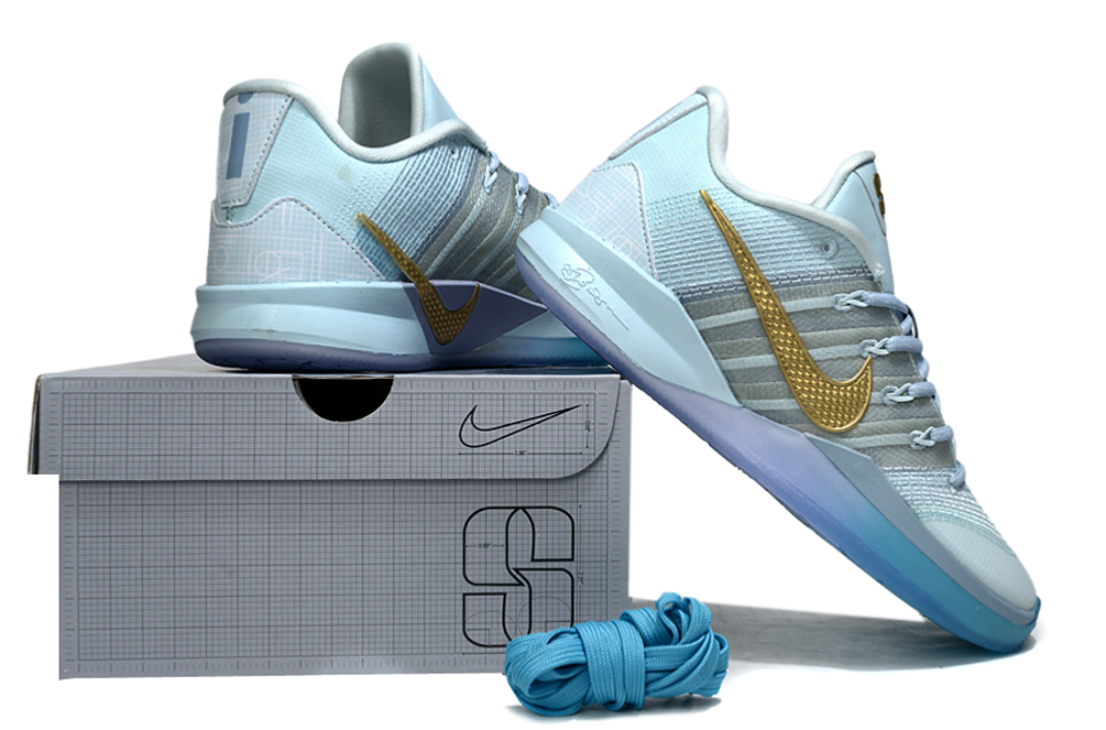 Nike Sabrina 3 Basketball Shoes in Ice Blue and Orange Yellow
