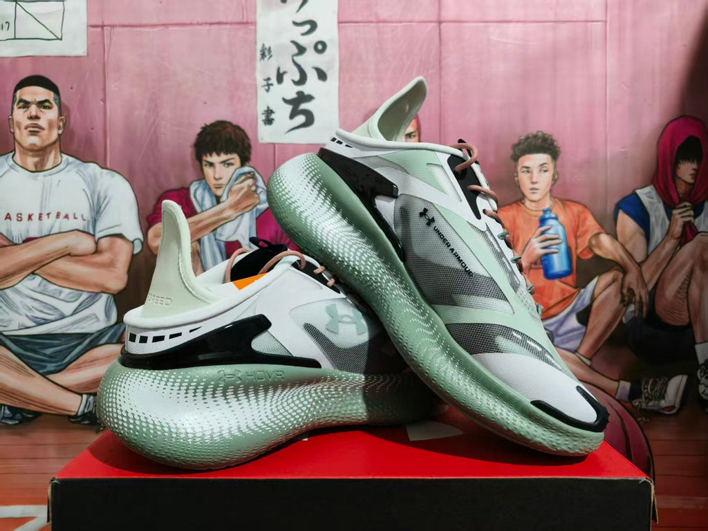 Under Armour HOVR Basketball Sneakers White Green Black