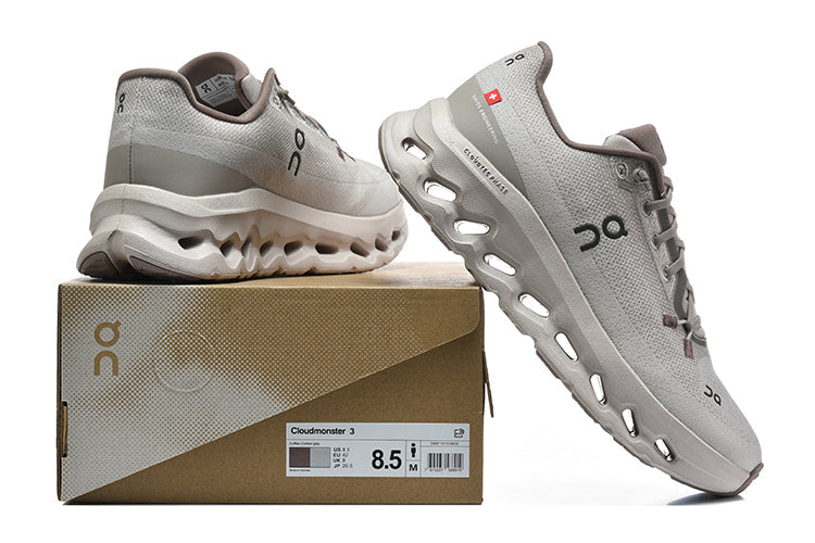 On Cloudmonster 3 Gray Running Shoes