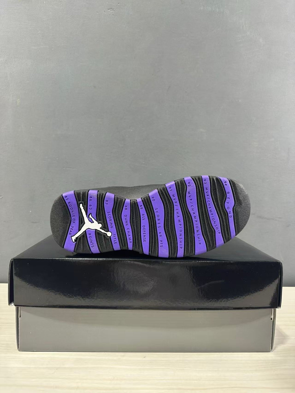 Jordan Air Jordan 10 High Black and Purple Sneakers 130209-051