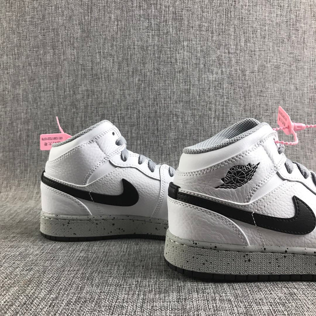 Jordan Air Jordan 1 Mid GS White Cement Sneakers