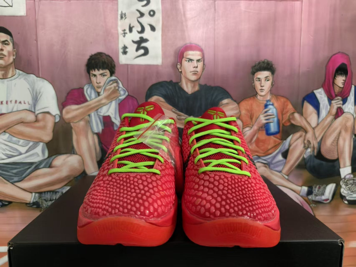 Nike Zoom “Reverse Green Hornet” Basketball Sneakers Red Green