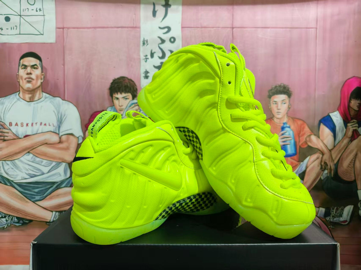 Nike Foamposite Sneakers Fluorescent Green