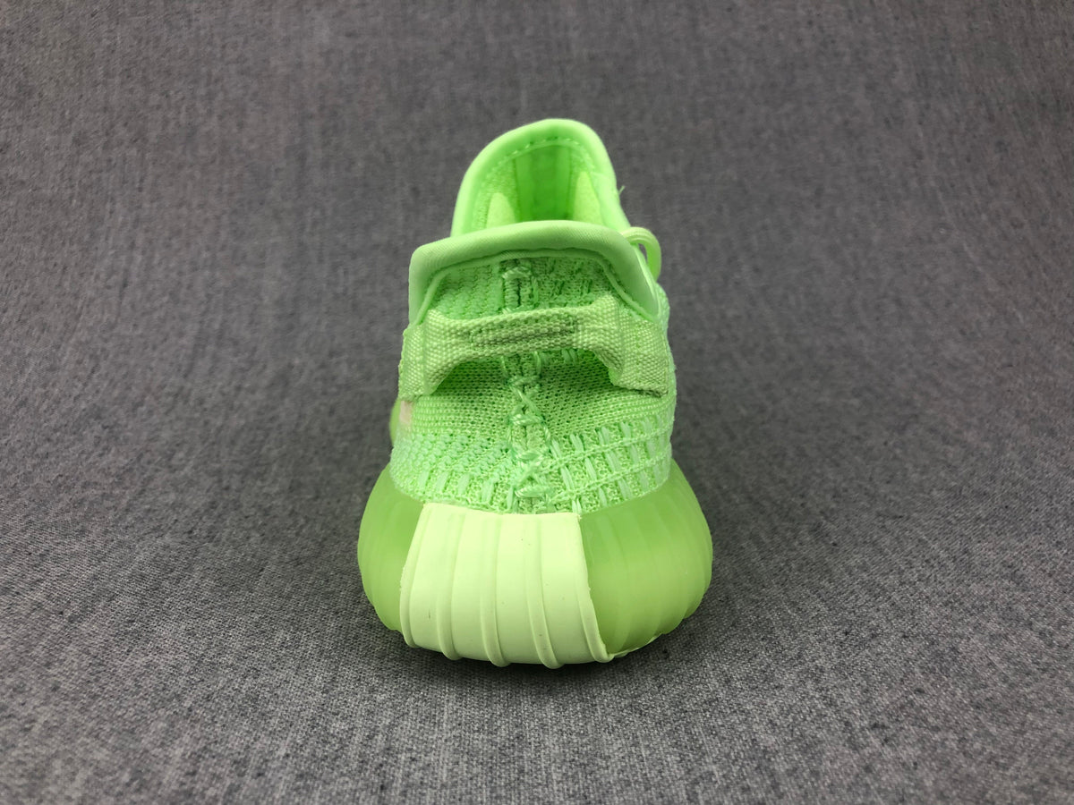 Yeezy 350 V2 Kids Sneakers Glow Green