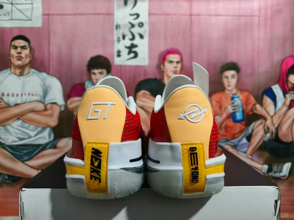Nike Red and White Basketball Sneakers