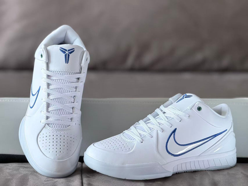 Nike Kobe 4 Basketball Shoes White and Blue