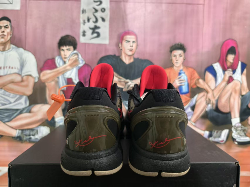 Nike Basketball Sneakers Black Olive Red Camouflage