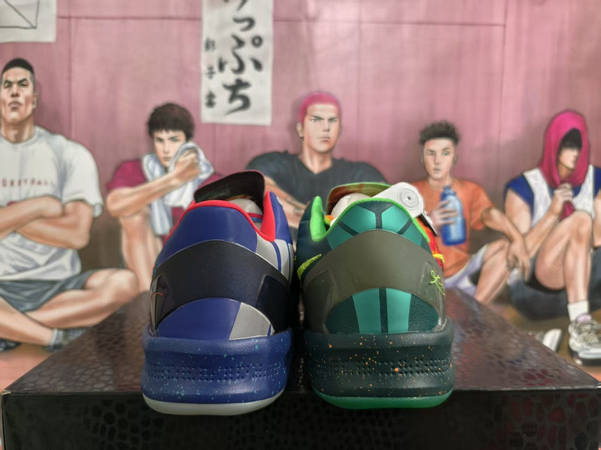 Nike Mismatched Basketball Sneakers Multicolor
