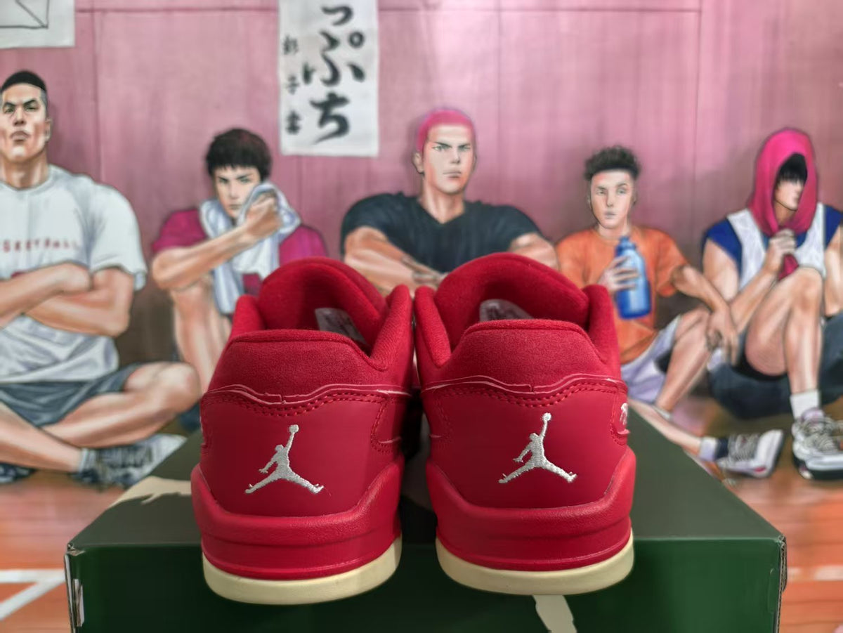 Jordan Red Low-Top Sneakers