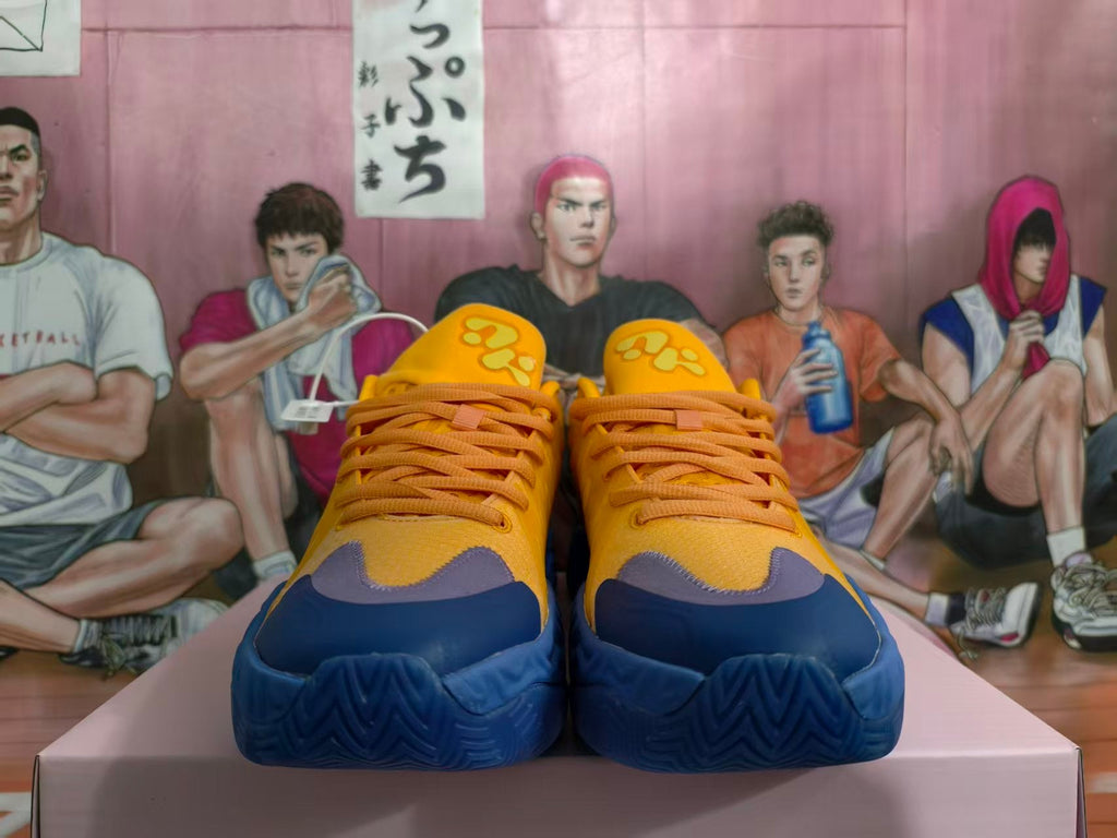 Yellow and Blue Basketball Sneakers