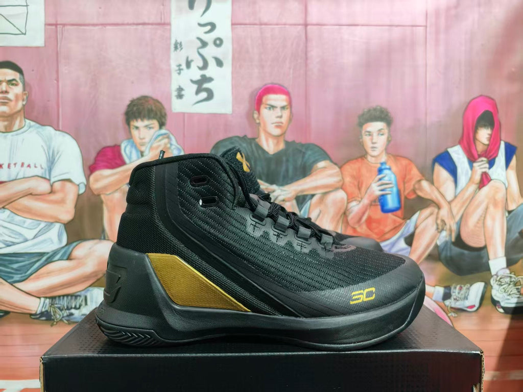 Under Armour SC Black Gold High-Top Basketball Shoes