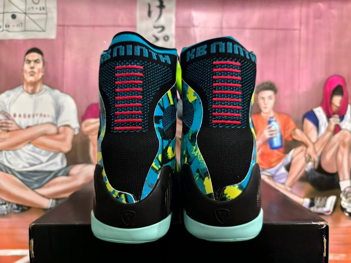 Nike Kobe 9 Elite High Basketball Shoes Blue Volt