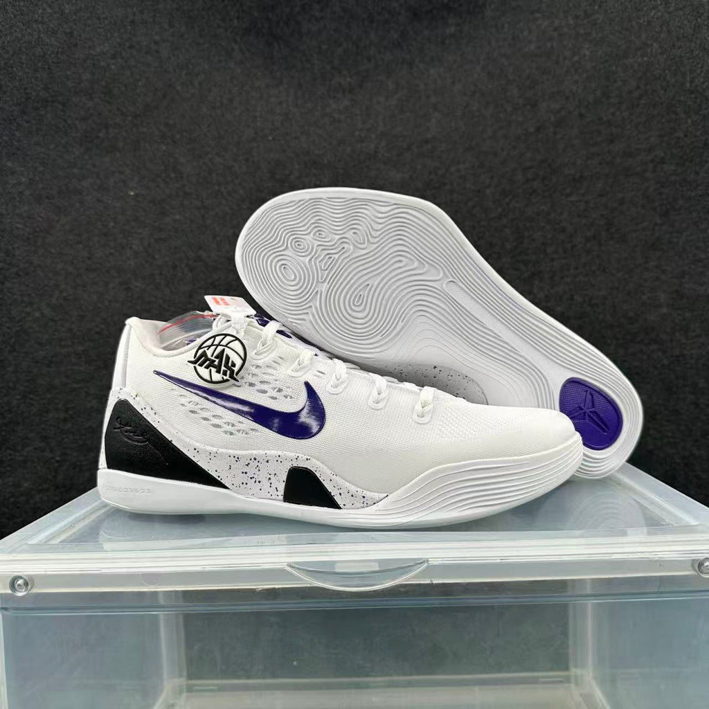 Nike Kobe 9 Low Basketball Shoes White Purple