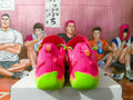 Under Armour Pink and Green Basketball Sneakers