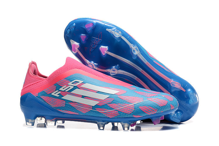 adidas F50 Laceless Soccer Cleats Pink Blue