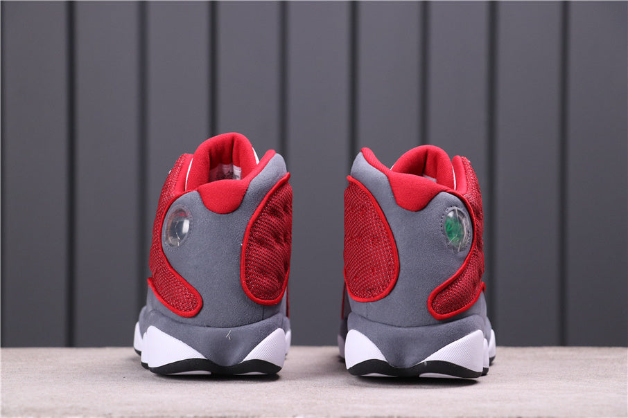 Air Jordan 13 Red Flint Sneakers - Red, Gray and White