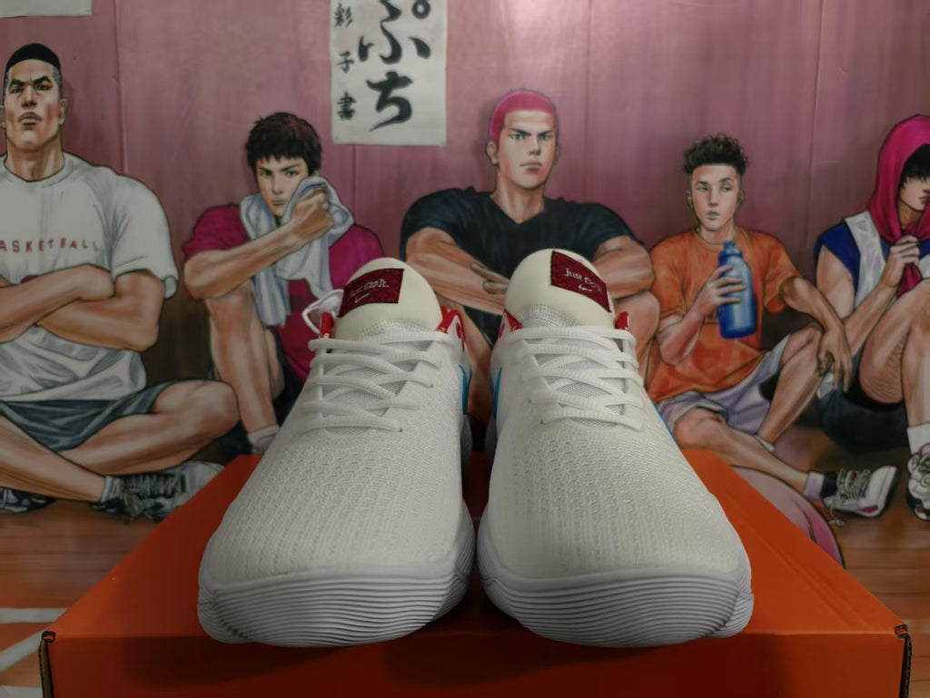 Nike Dragon Year Basketball Sneakers White Blue Red