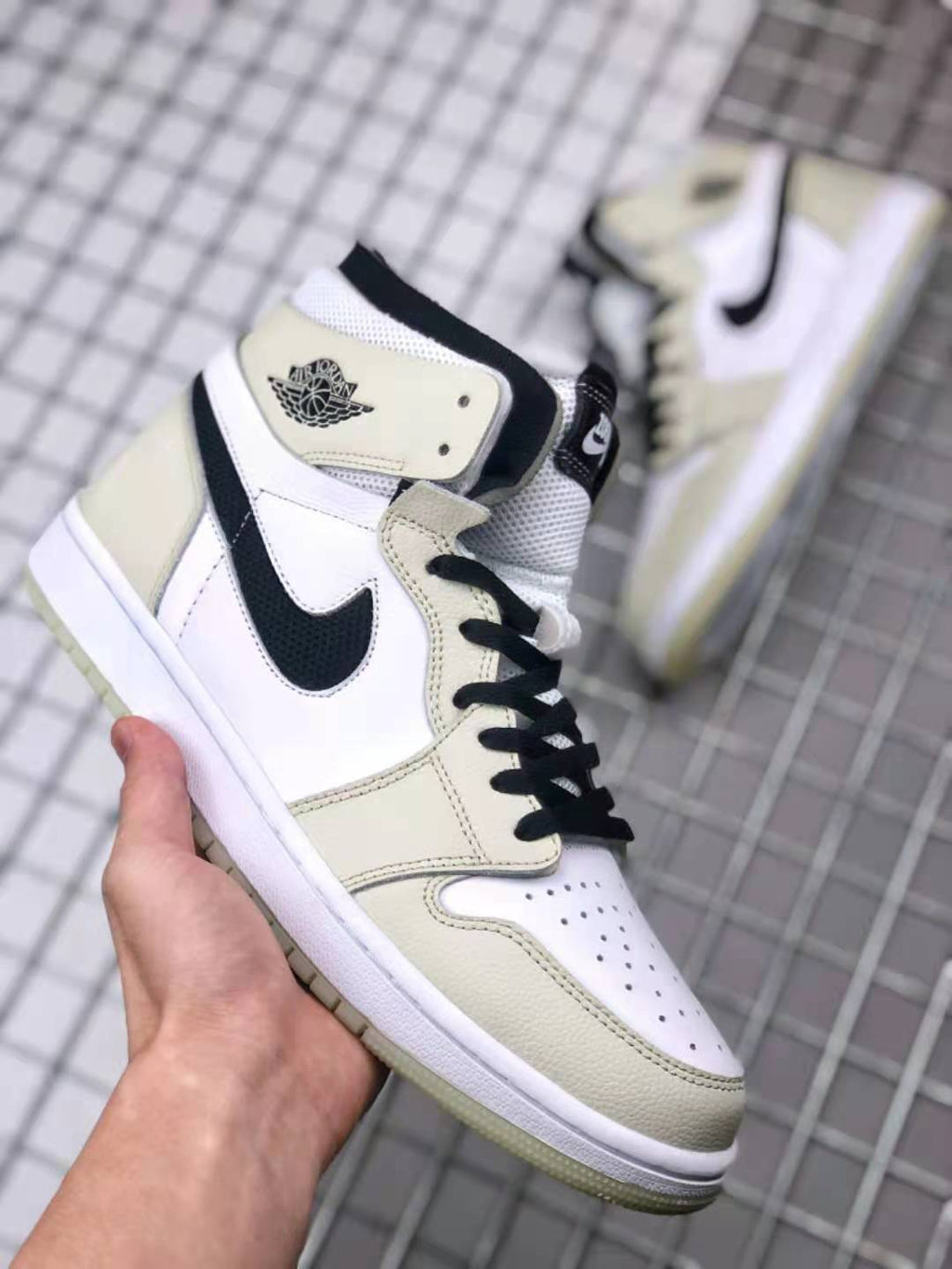 Nike Air Jordan 1 Zoom Comfort Sneakers White Gray Black CT0979-002