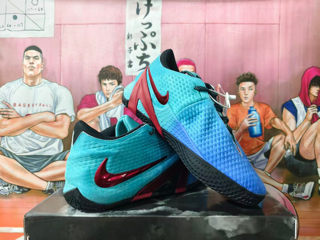 Nike LeBron Basketball Shoes in Teal and Blue