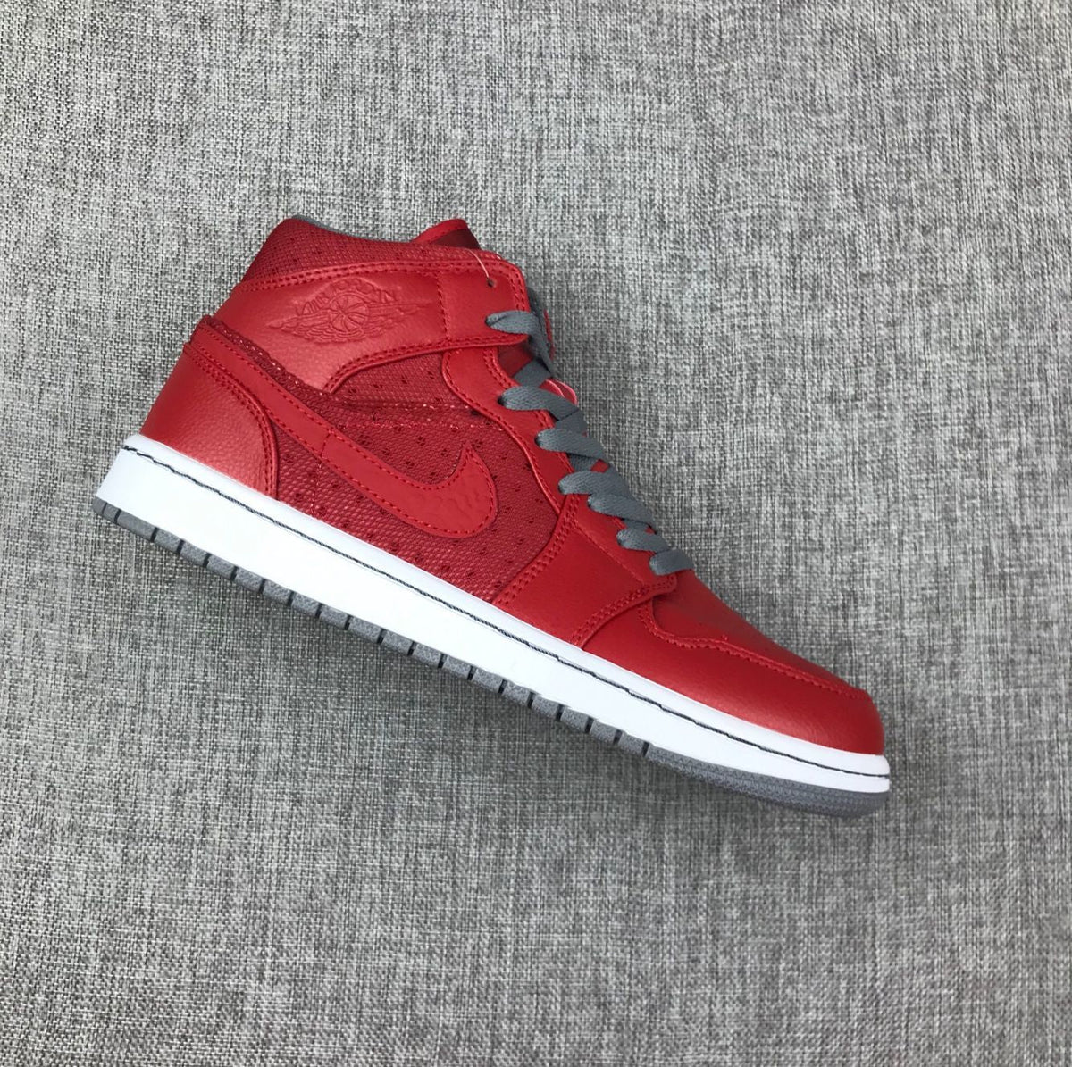 Jordan Air 1 Mid Red High-Top Sneakers 364770-603