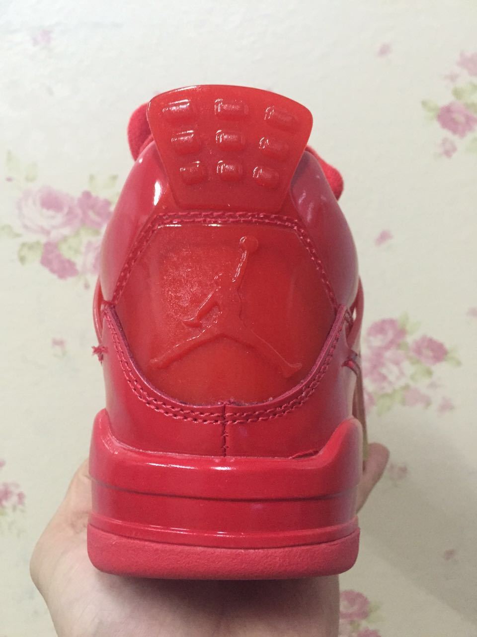 Jordan 4 Red Patent Leather Sneakers 719864 600