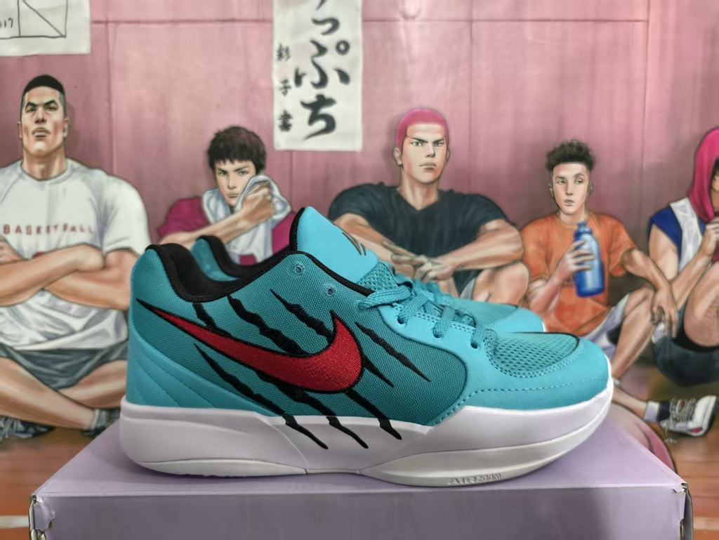 Nike Grizzlies Basketball Sneakers Teal and Red