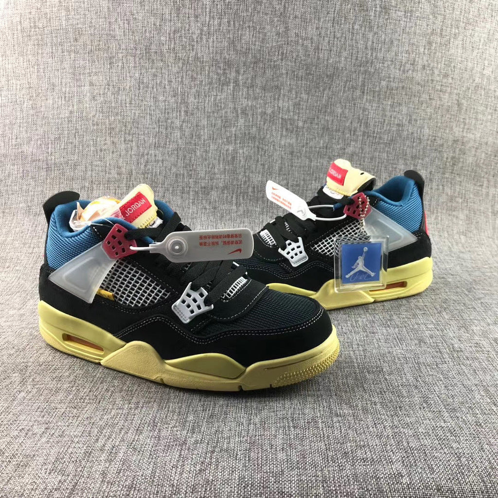 Union LA x Air Jordan 4 Off Noir Sneakers Black/Blue
