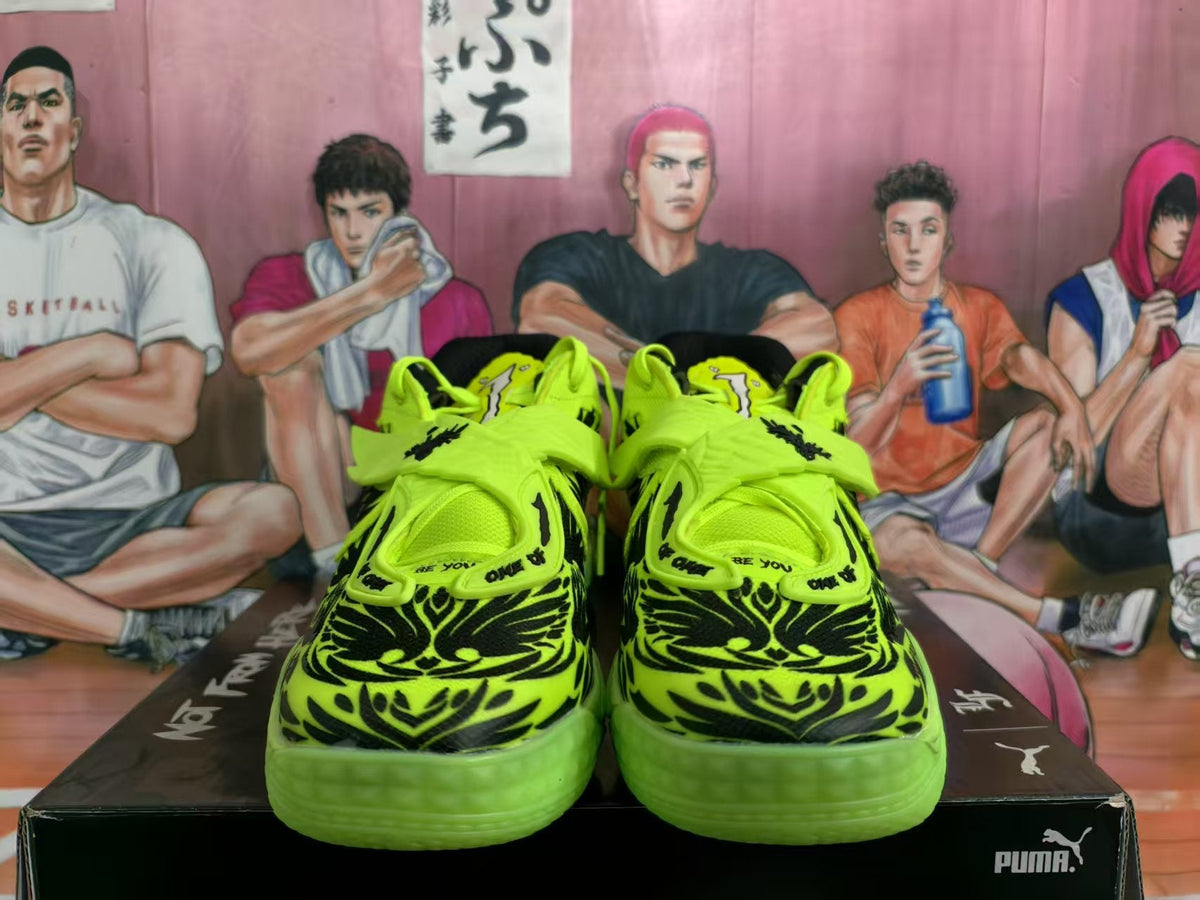 Puma Fluorescent Yellow Basketball Sneakers