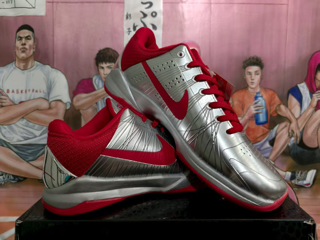 Nike Basketball Sneakers Silver Red