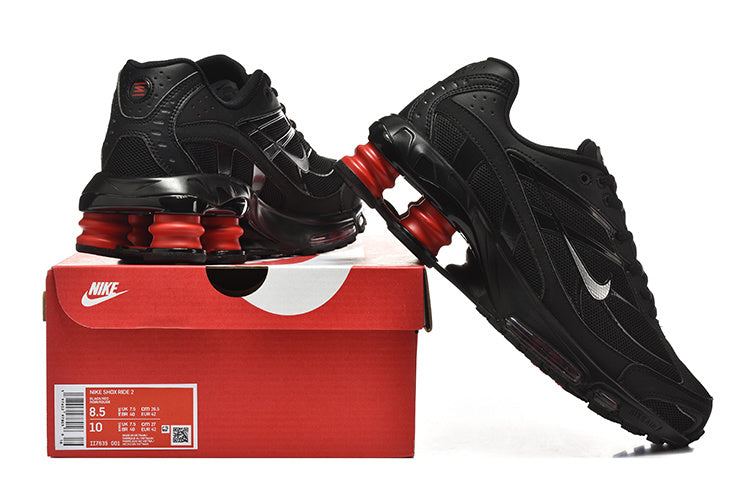 Nike Shox Ride 2 Black and Red Sneakers