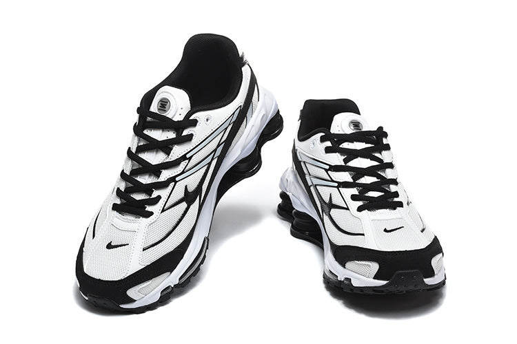 Nike Shox R4 White and Black Sneakers