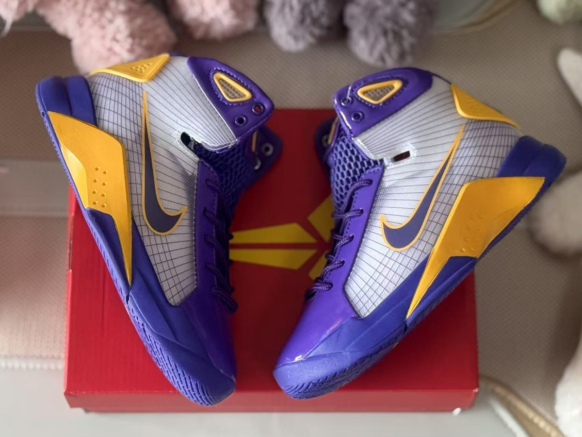 Nike HD2008 Kids Basketball Sneakers Purple Gold
