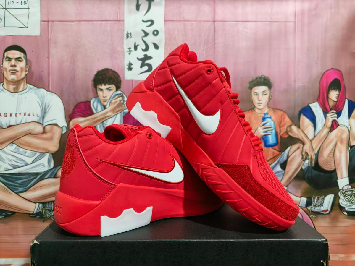 Nike Red and White Basketball Sneakers