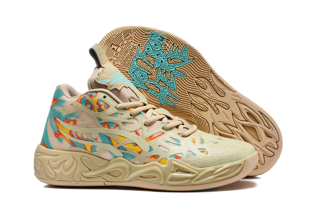 High-Top Basketball Sneakers Beige Multicolor 312209-01