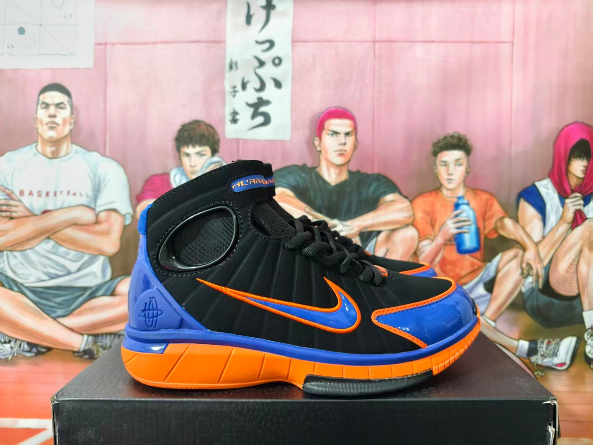 Nike Air Huarache 2K4 Basketball Shoes Blue and Orange