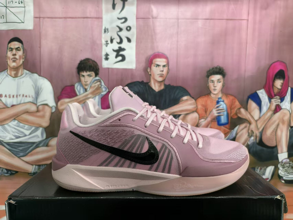 Nike Pink and Black Basketball Sneakers