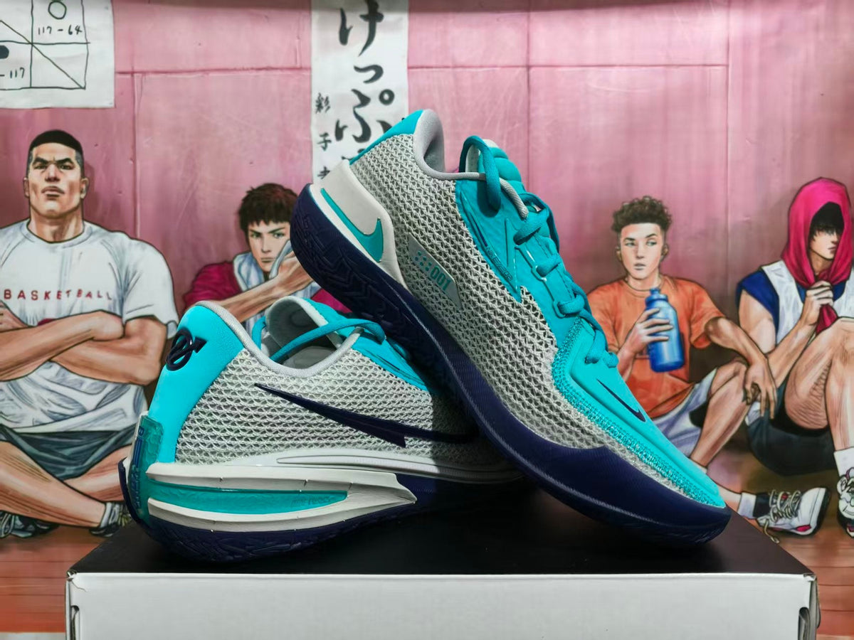 Nike GT Basketball Sneakers Turquoise White Navy
