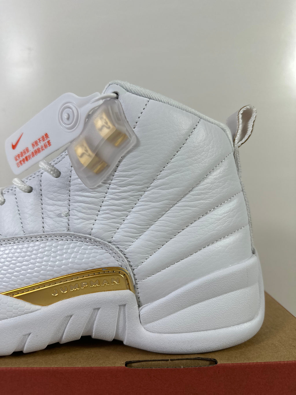 Jordan Air Jordan 12 Retro Phantom White Metallic Gold Sneakers