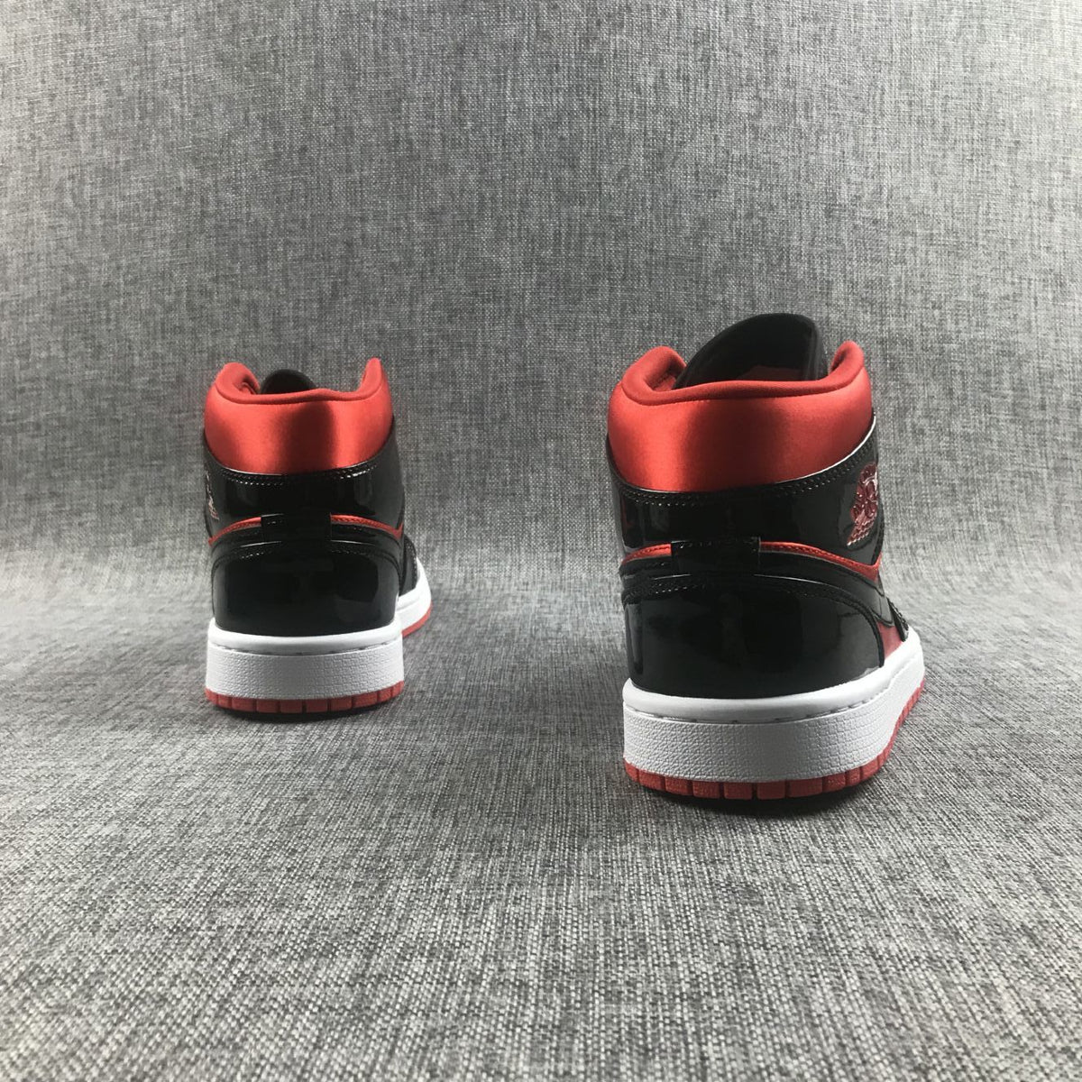 Jordan Air Jordan 1 Mid Red Black Patent Sneakers BQ6472-600