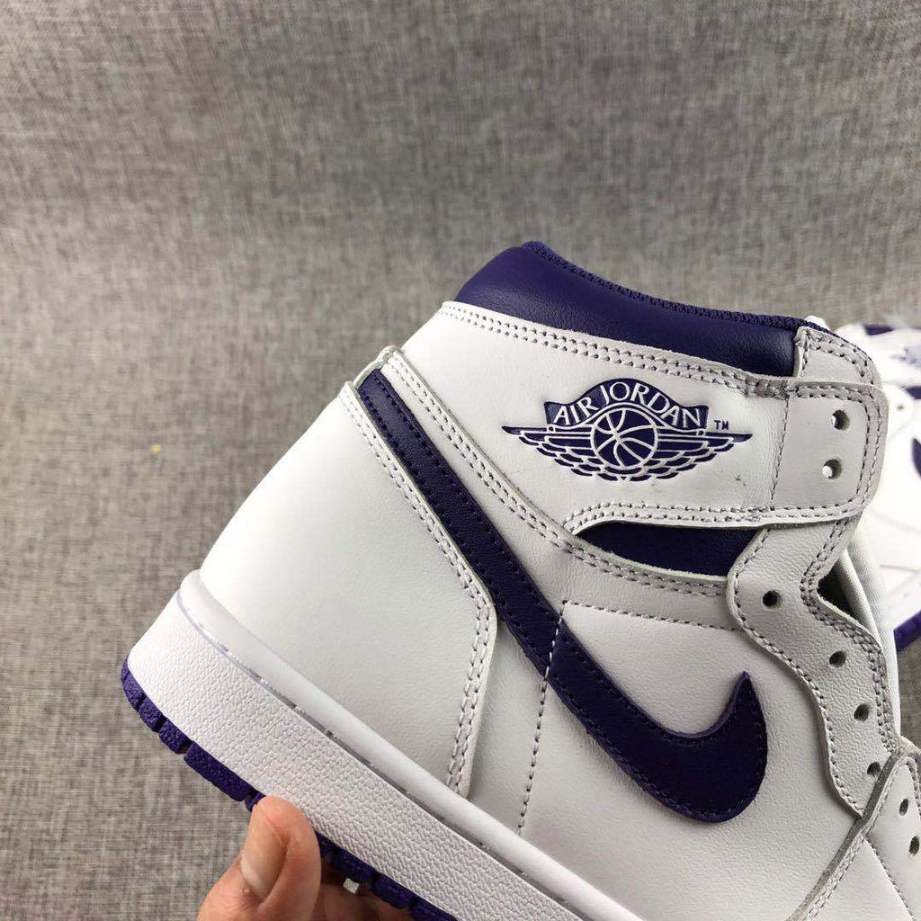 Jordan Air Jordan 1 Court Purple High-Top Sneakers White Purple CD0461-151