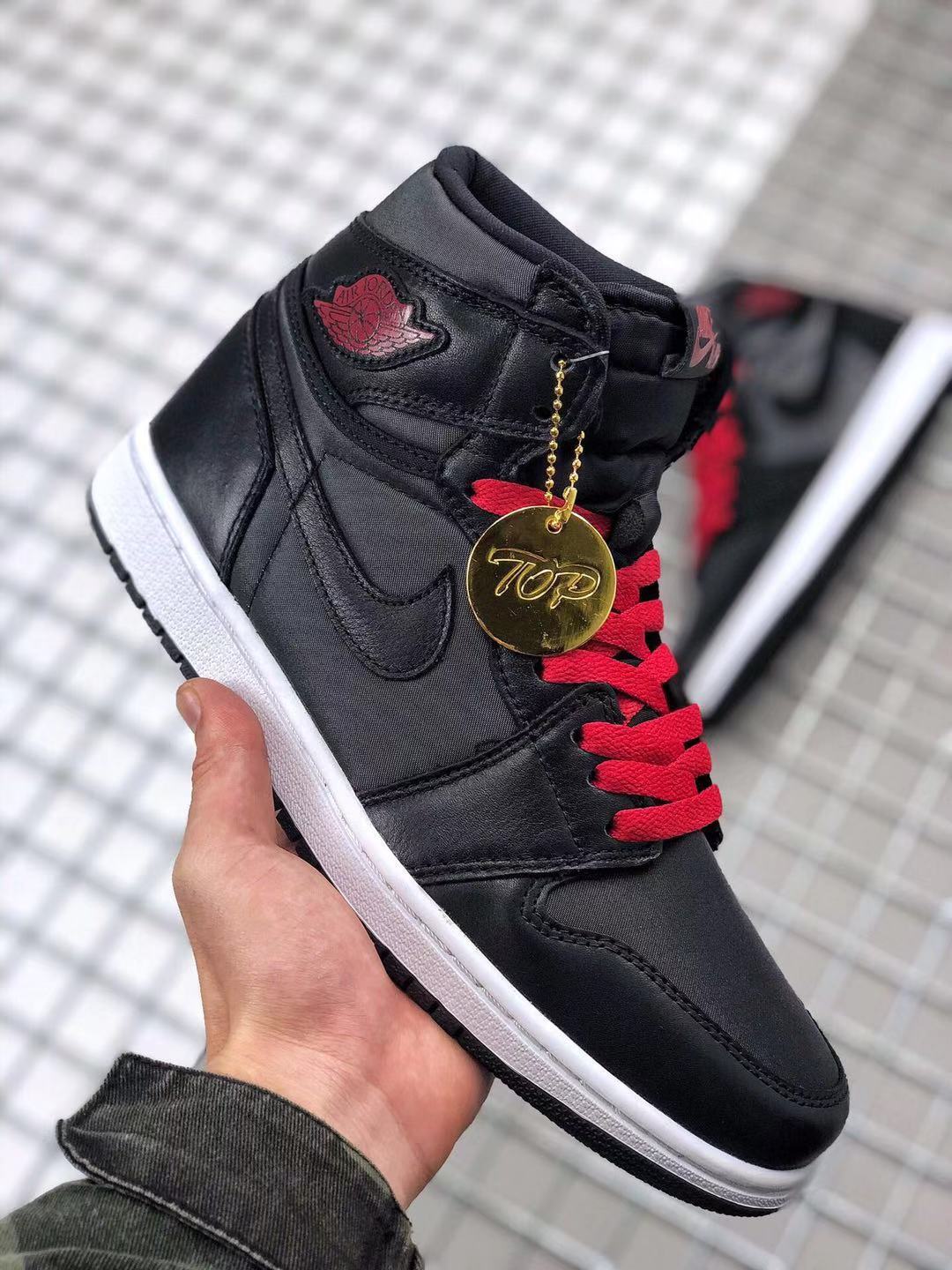 Jordan Air Jordan 1 High OG Black Satin Black/Red Sneakers