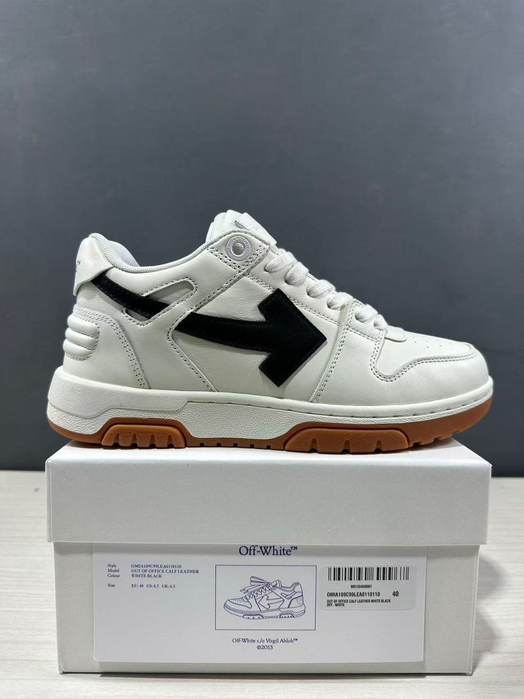 Off-White Out Of Office White Black Low-Top Sneakers