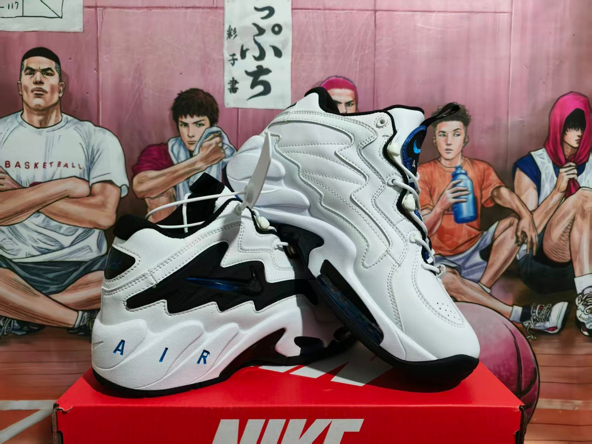 Nike Air Basketball Sneakers White Black Royal Blue