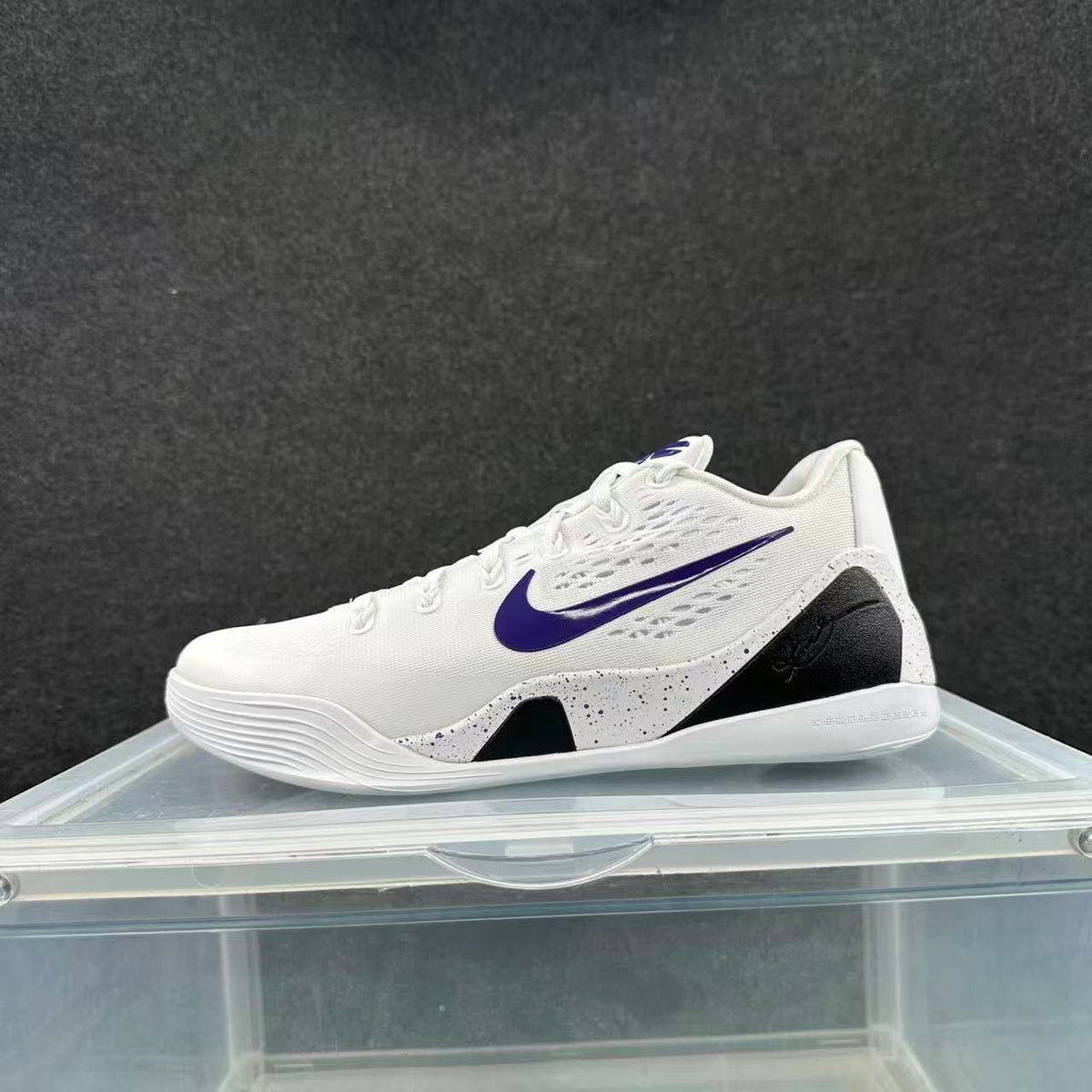 Nike Kobe 9 Low Basketball Shoes White Purple