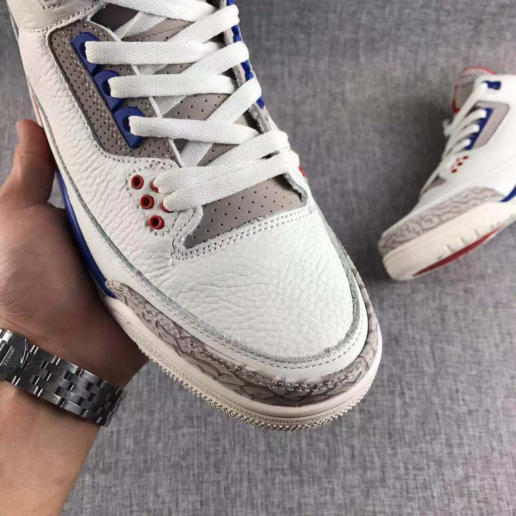 Jordan Air Jordan 3 Independence Day Sneakers White Red Blue