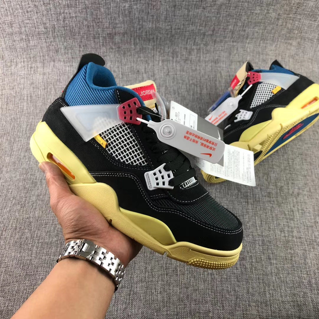 Union LA x Air Jordan 4 Off Noir Sneakers Black/Blue