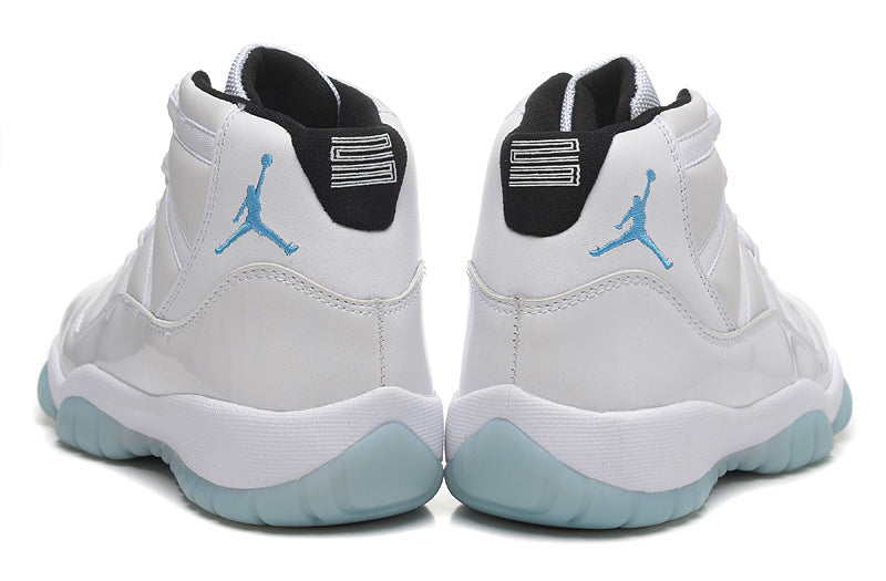 Jordan Air Jordan 11 Retro High-Top Sneakers White and Blue