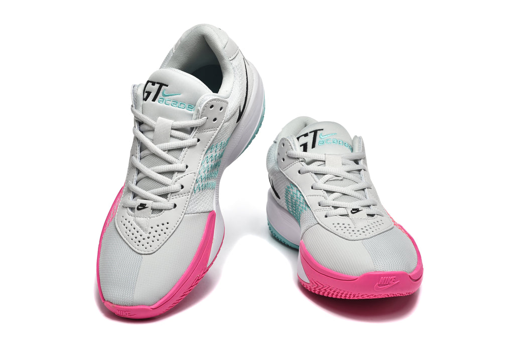 Nike GT Cut Academy Basketball Shoes Grey Pink Teal FB2599-010