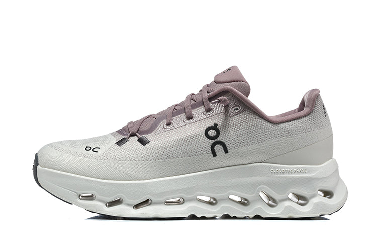 On Cloudmonster 3 Running Shoes in White and Mauve