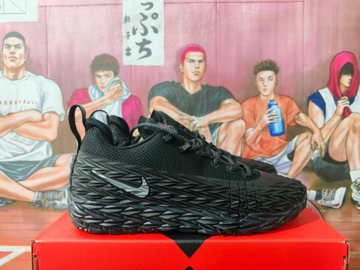 Nike Black and Gray Basketball Sneakers